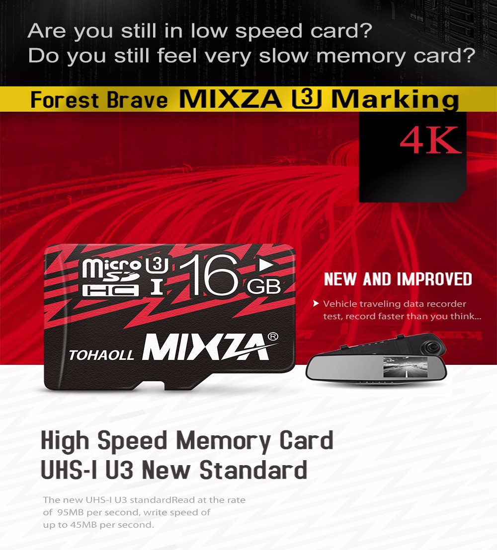 MIXZA TOHAOLL U3 Micro SD Card Memory Cards Data Storage Gadget