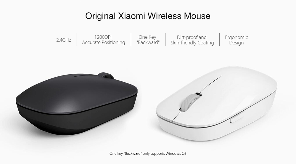 Xiaomi WSB01TM 1200DPI 2.4GHz Wireless Mouse - White