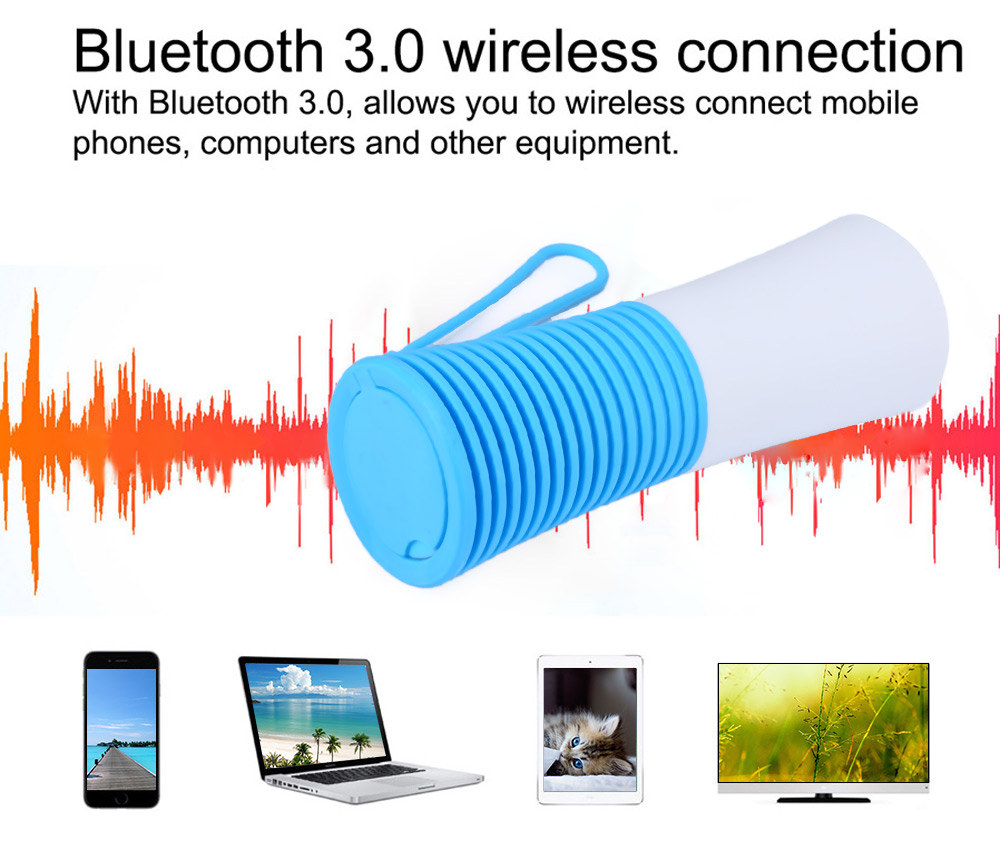 UT5 Silicone Wireless Bluetooth 3.0 Speaker with Power Bank Support Handsfree