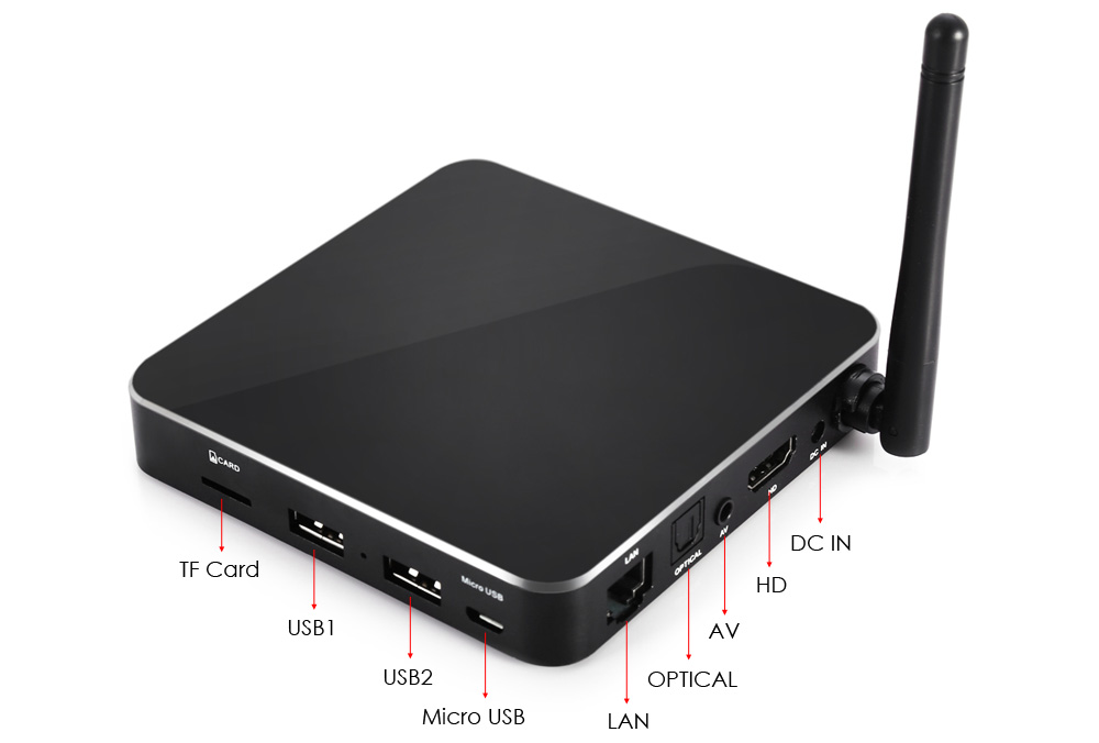 S11 TV Box 64Bit Android 5.1 Amlogic S905 Quad-core 1GB 8GB 2.4GHz WiFi Full HD 4K Smart Media Player